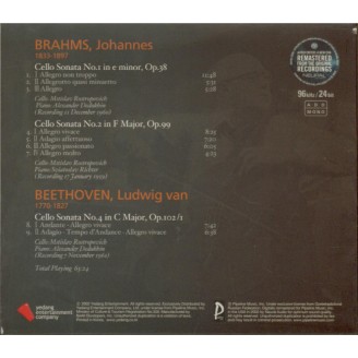 BRAHMS - Rostropovich - Sonate pour violoncelle et piano n°1 en mi mineu