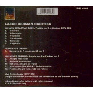Lazar Berman rarities vol.1