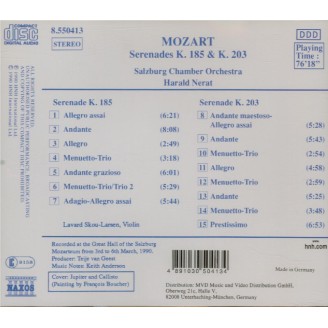 MOZART - Nerat - Sérénade n°3, pour orchestre en ré majeur K.185 (K6.167