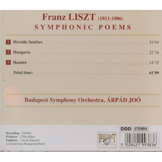 LISZT - Joo - Hungaria, poème symphonique pour orchestre n°9 S.103