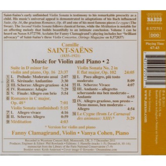SAINT-SAËNS - Clamagirand - Sonate pour violon et piano n°2 op.102
