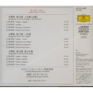 HAYDN - Jochum - Symphonies n° 96, 97  & 98 (Import Japon)