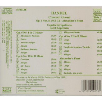 HAENDEL - Kopelman - Concerto grosso en do mineur op.6 n°8 HWV.326