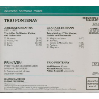 BRAHMS - Trio Fontenay - Trio avec piano n°4 en la majeur Anh.4 n°5 (dou