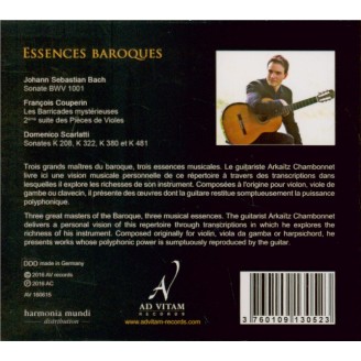 Essences baroques jeu à la guitare