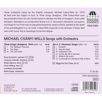 CSANYI-WILLS - Domnich - Songs with orchestra
