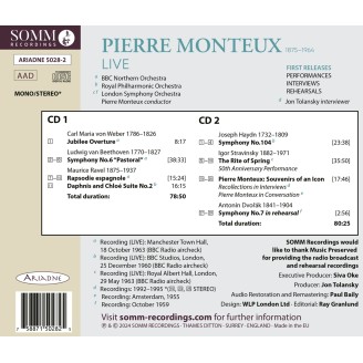 Pierre Monteux Live - Performances, Interviews, Rehearsals first releases
