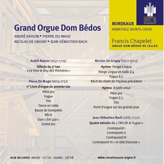 Chapelet - Grand orgue Dom Bédos de Celles