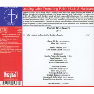 BRUZDOWICZ - Bruzdowicz - Lella, oratorio profane