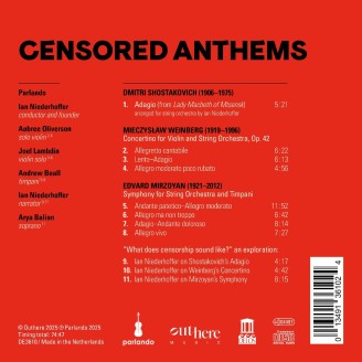 WEINBERG - Parlando - Concertino pour violon et orchestre à cordes op. 42 (Censored Anthems)