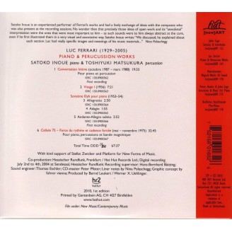 FERRARI - Satoko Inoue - Piano and percussion works