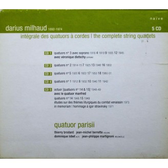 MILHAUD - Quatuor Parisii - Intégrale des quatuors à cordes