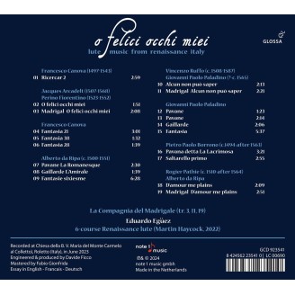 Eduardo Egüez - O felici occhi miei (lute music from Renaissance Italy)