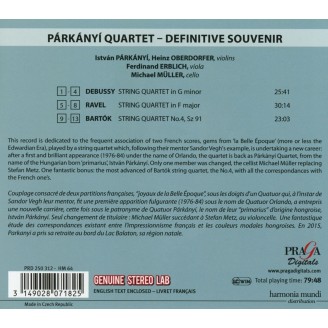 DEBUSSY - Parkanyi Quartet - Quatuor à cordes en sol mineur