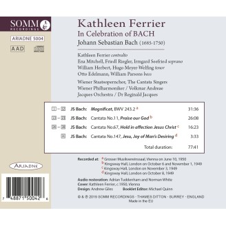 BACH - Kathleen Ferrier - In Celebration of Bach