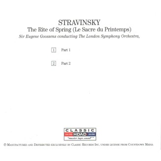 STRAVINSKY - Eugene Goosens - Le Sacre du printemps (master tapes sound)