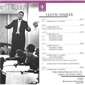 MAHLER - Kirill Kondrachine - Symphonies n°1 'Titan', 3, 4, 5 & 9