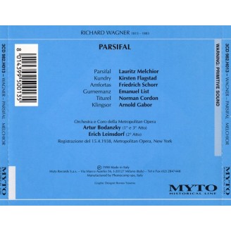 WAGNER - Bodansky - Parsifal WWV.111 (Live MET 15 - 4 - 1938) Live MET 15 - 4 - 1938