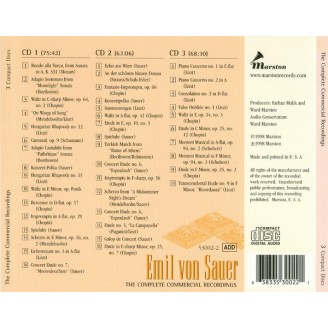 Emil von Sauer - The Complete commercial recordings