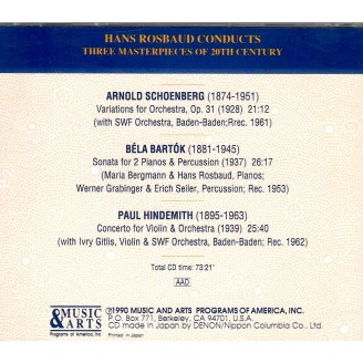 Hans Rosbaud conducts three masterpieces of 20th century