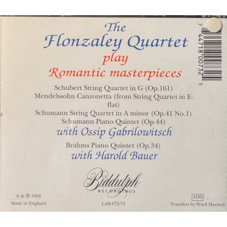 The Flozaley Quartet play Romantic masterpieces (transfers by Ward Marston)