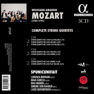 MOZART - Spunicunifait - 6 Strings Quintets on Historical Instruments