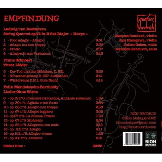 BEETHOVEN - Quatuor Bedrich - Empfindung