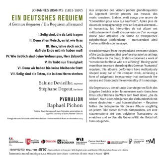 BRAHMS - Raphaël Pichon - Ein deutsches Requiem (Un requiem allemand)