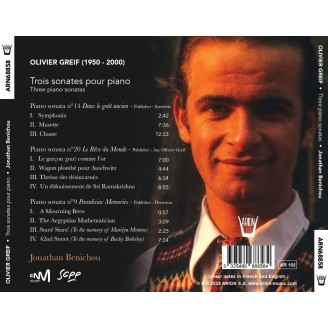 GREIF - Jonathan Benichou - Trois sonates pour piano