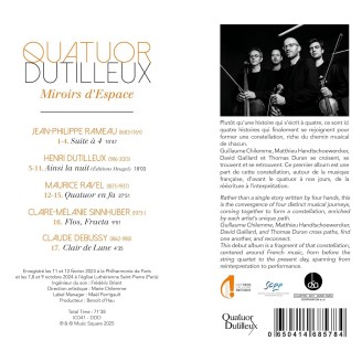 DUTILLEUX - Quatuor Dutilleux - Miroirs d'espace