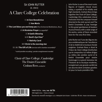 RUTTER - Graham Ross & Choir of Clare College Cambridge - A Clare College Celebration
