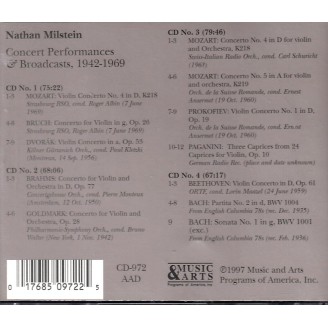Nathan Milstein - Concert Performances & Broadcasts 1942-1969