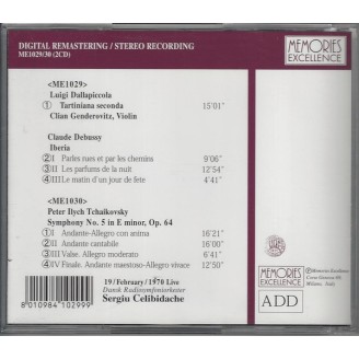 DALLAPICCOLA - Sergiu Celibidache - Tartiniana (live Copenhagen 19/ 02/1970, import Japon)