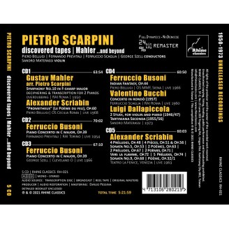 Pietro Scarpini - Discovered tapes, Mahler... and beyond