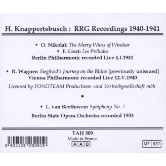 Hans Knappertsbusch - RRG Recordings 1940-1941