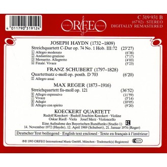 HAYDN - Koeckert Quarte - Quatuor à cordes n°72 en do majeur op.74 n°1 H