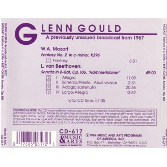 BEETHOVEN - Glenn Gould - Sonate pour piano n° 27 Hammerklavier (a previously unissued braodcast from 1967)