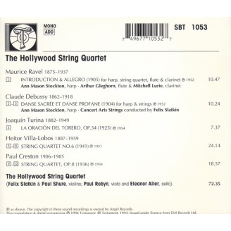 RAVEL - Hollywood Quartet - Introduction et allegro, pour harpe, flûte, clarinette
