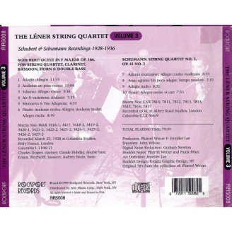 SCHUBERT - Léner Quartet - Octuor (The Léner String Quartet Volume 3)