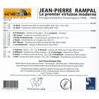 Jean-Pierre Rampal - Le premier virtuose moderne (enregistrements historiques 1946-1959)