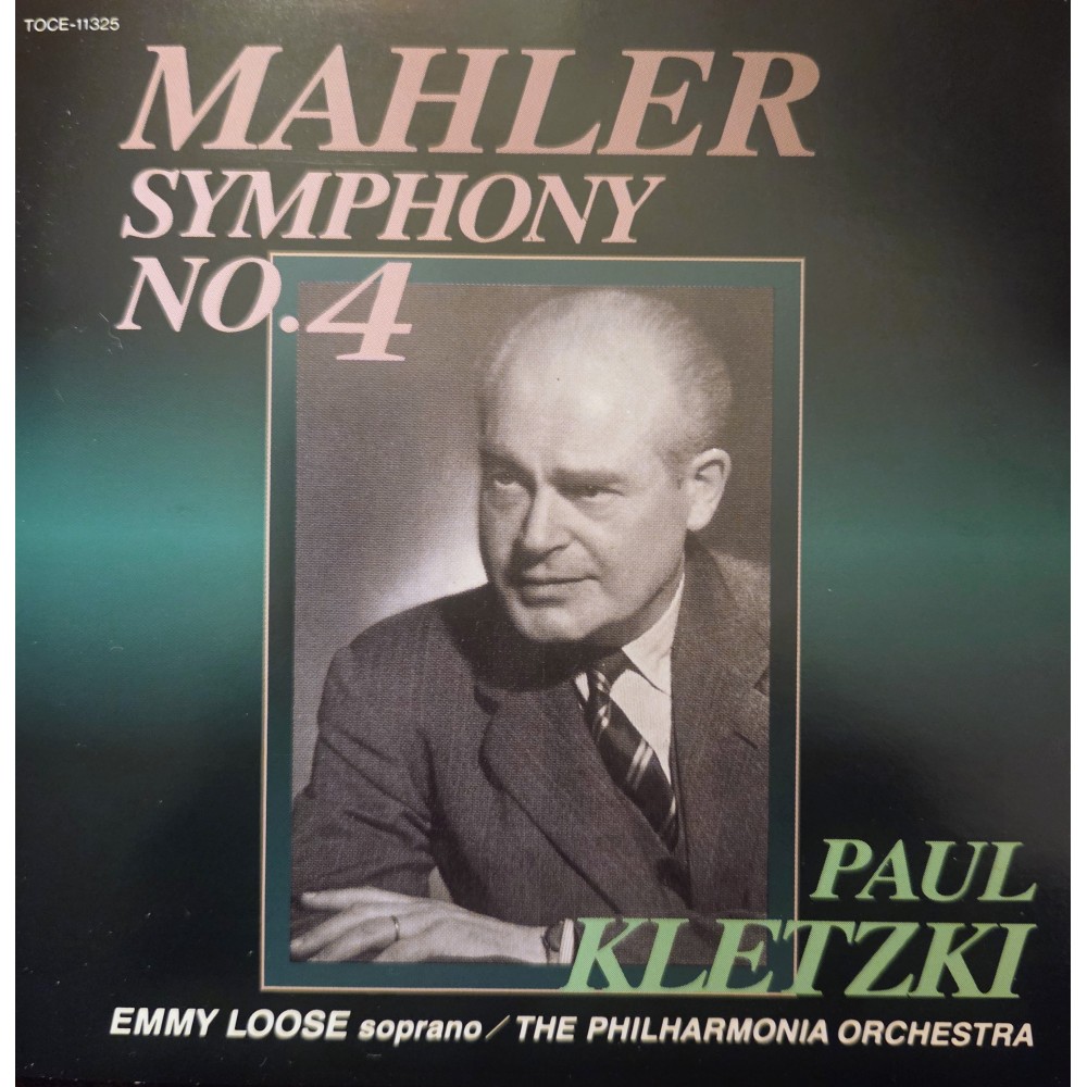 MAHLER - Paul Kletzki & Emmy Loose - Symphonie n°4 (remastered by Yoshio Orikoshi, import Japon)