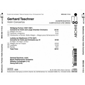 BEETHOVEN - Gerhard Taschner - Concerto pour violon op.61