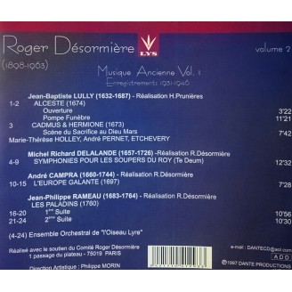 Collection Roger Désormière Vol. 2 (Lully, Delalande, Campra, Rameau)