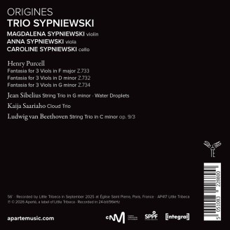 Trio Sypniewski - Origines (Purcell, Sibelius, Saariaho, Beethoven)