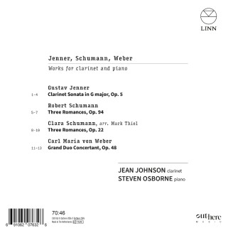 Jean Johnson & Steven Osborne - Works for clarinet and piano (Jenner, Schumann, Weber)