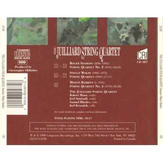 SESSIONS - Juilliard String Quartet - Quatuor à cordes n°2