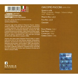 PUCCINI - Paolo Morena - The complete works for string quartet