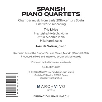Trio Lirico & Josu de Solaun - Spanish piano quartets (chamber music from early 20th-century Spain)