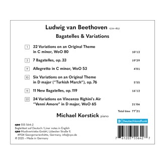 BEETHOVEN - Michael Korstick - Bagatelles & Variations
