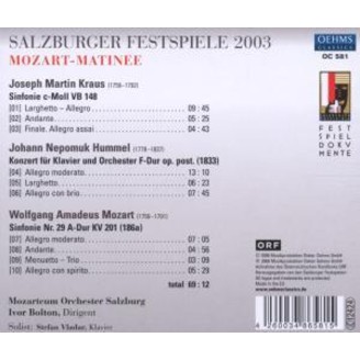 KRAUS - Ivor Bolton - Sinfonie en ut (Mozart-Matinee)